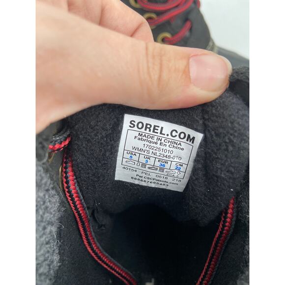 Sorel Women's Slimpack II Lace Black Waterproof Duck Boots Size 5 NWT - Picture 7 of 7